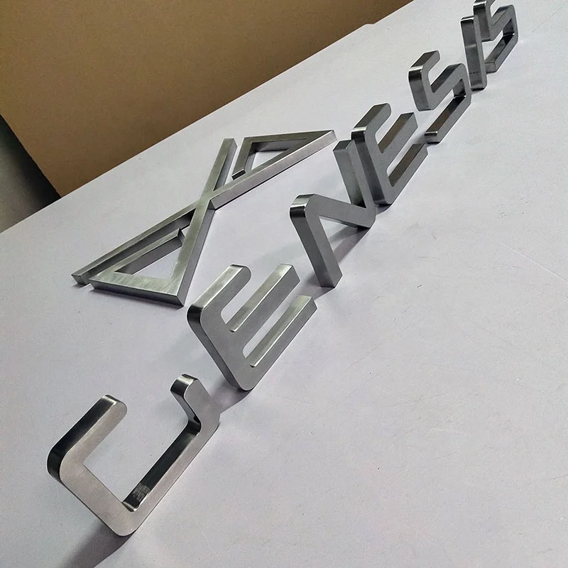 Outdoor Brushed Metal Aluminum Sign - Customized Advertising