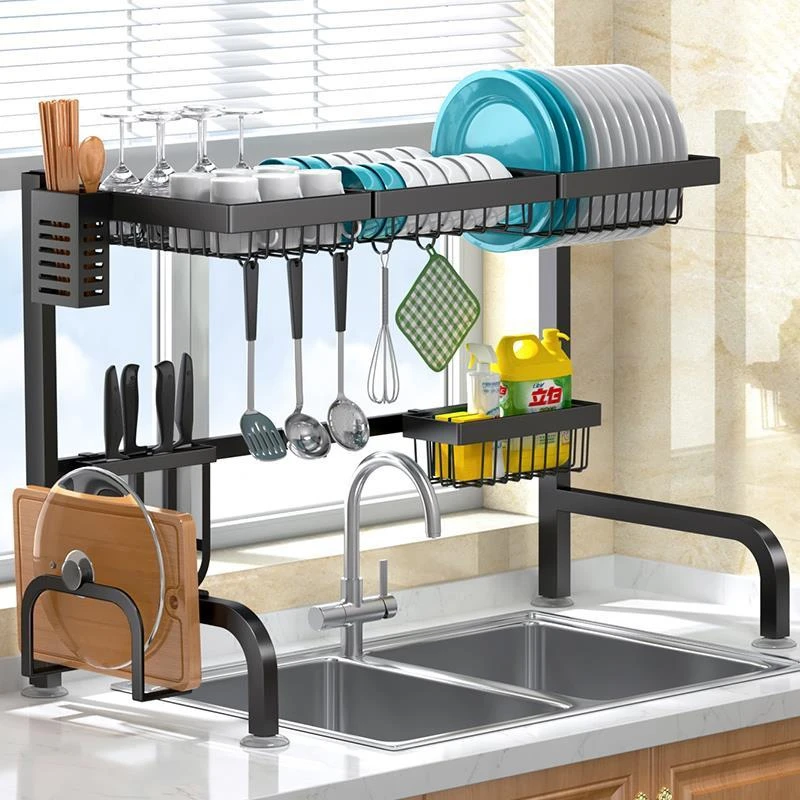 Loyalfire 2 Tier Full Stainless Steel Over Sinks Dry Rack