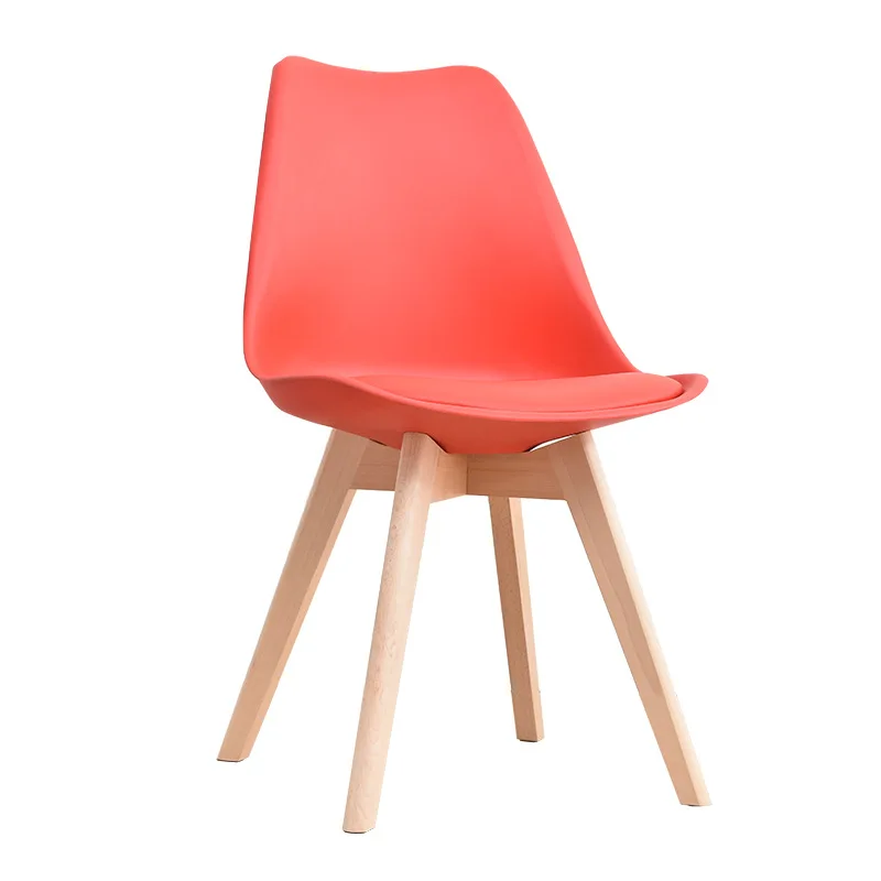 Plastic Tulip Solid Wood Legs Chair Office Chair Tulip Pp Pyramid Chair