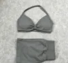 Shark gray plus-size shorts