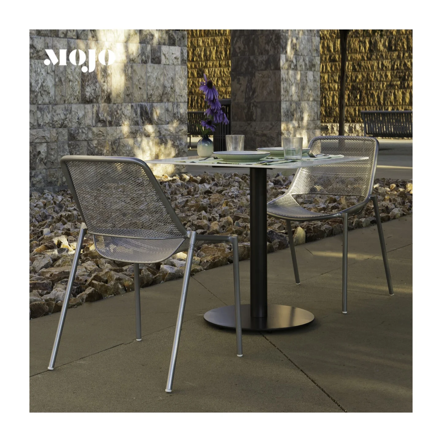 Modern Indoor & Outdoor Restaurant Bistro Cafe Metal Chair For Outdoor