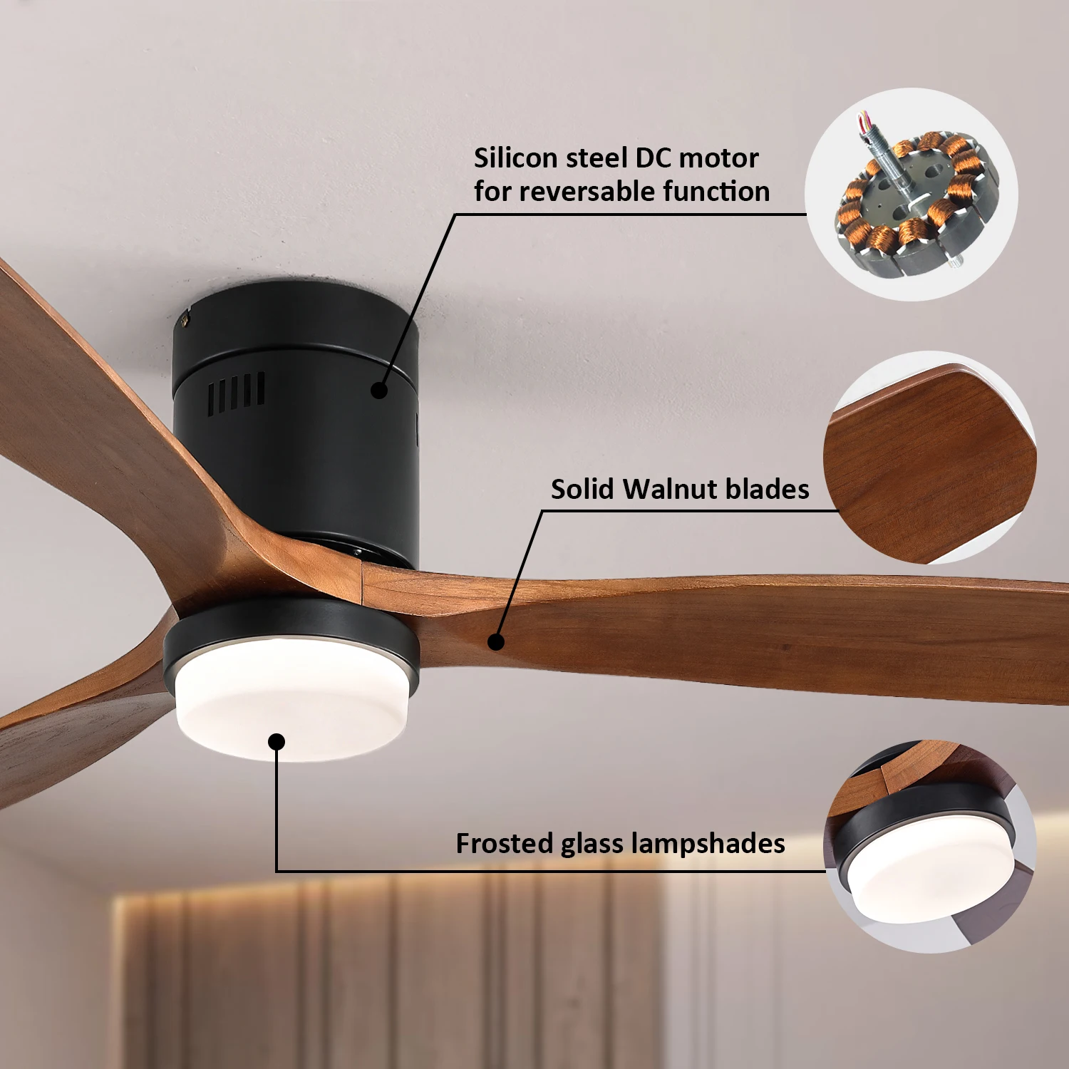 Lampada a soffto a LED per risparmio energetico, ventilatore moderno decorativo con luce - Cina Ventilatore da soffto, luce per ventilatore da soffto