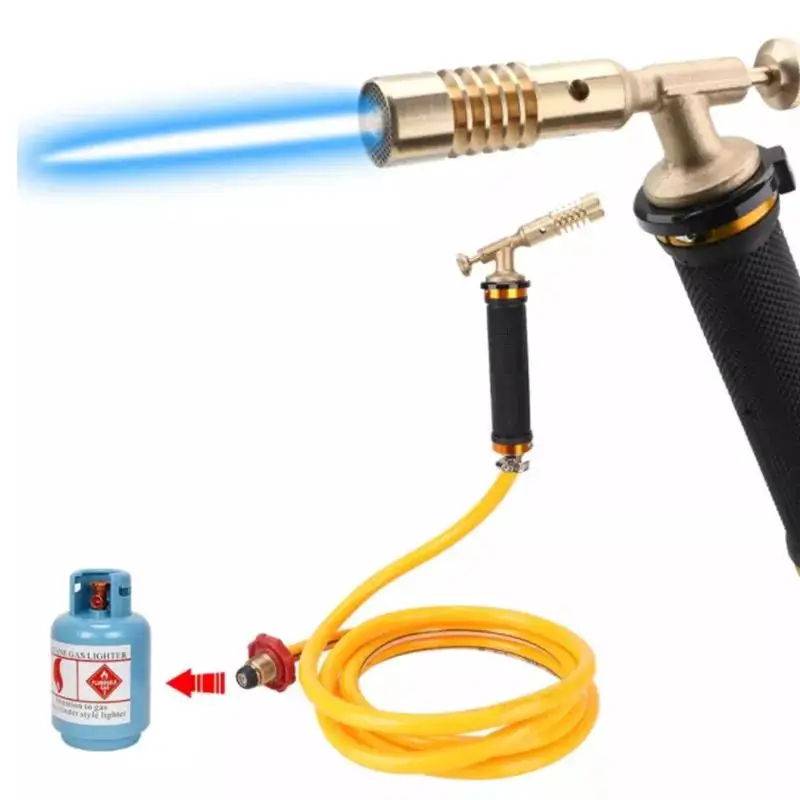 Portable Gas Torch Flame Gun Blowtorch Copper Flame Butane Gasburner