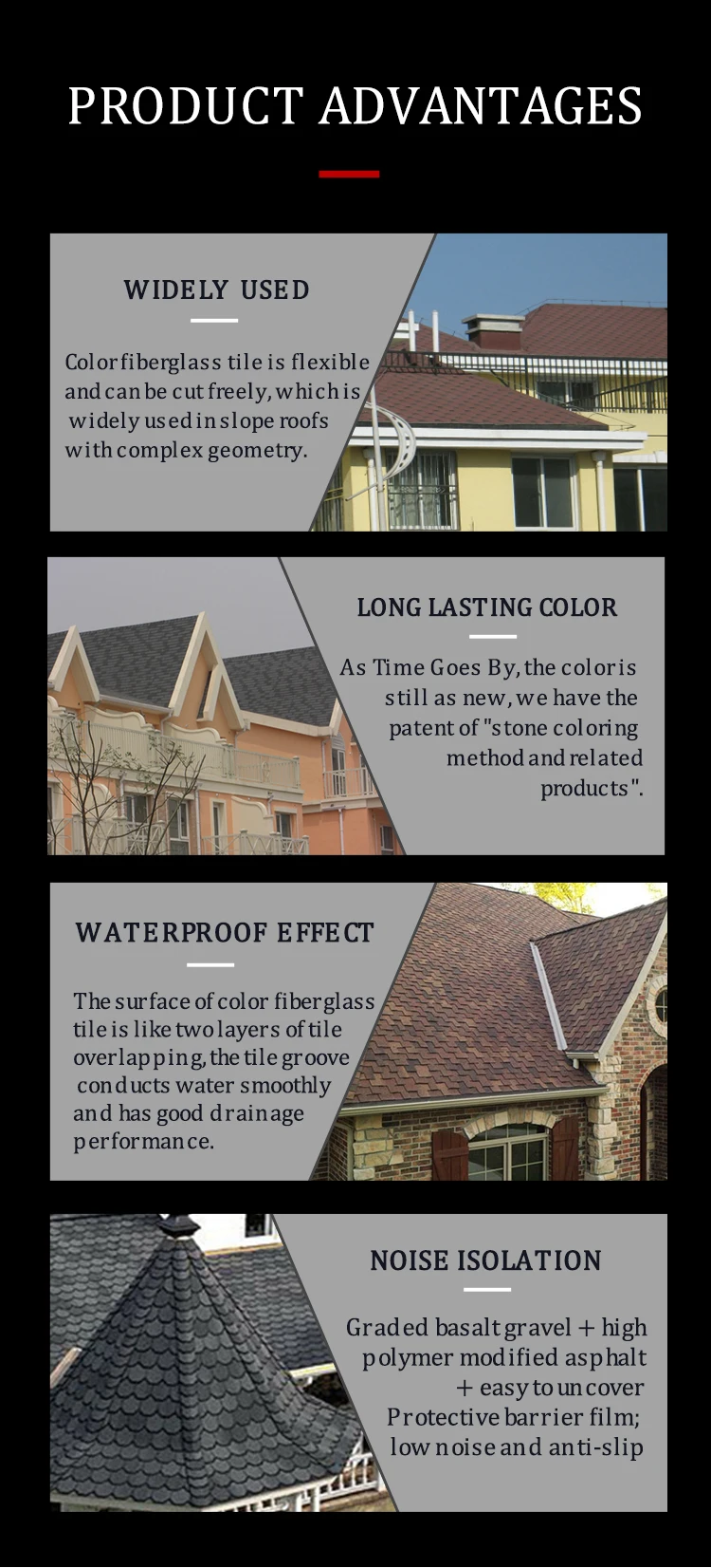 Fiberglass Philippines Hexagon Vietnam Shape Wholesale Roofing Asphalt