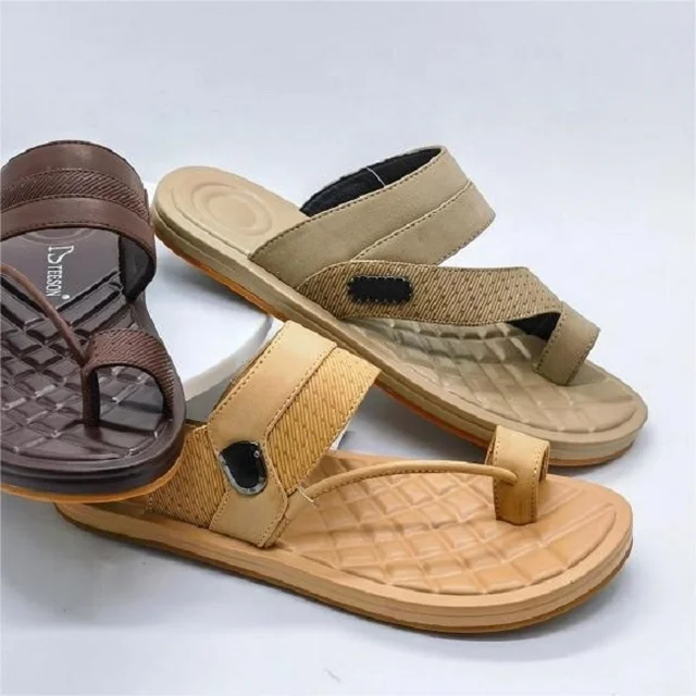 Classic Beach Sandals Pu Leather Arabic Style men Slippers Fashion Arabic Sandal For Men