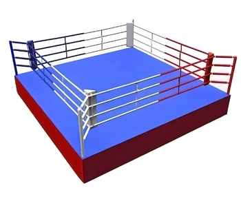 Factoty Professional Boxing Ring Outdoor Adjustable Boxing Ring Antiskid Leather Material Floor Boxing Ring Price For Sale