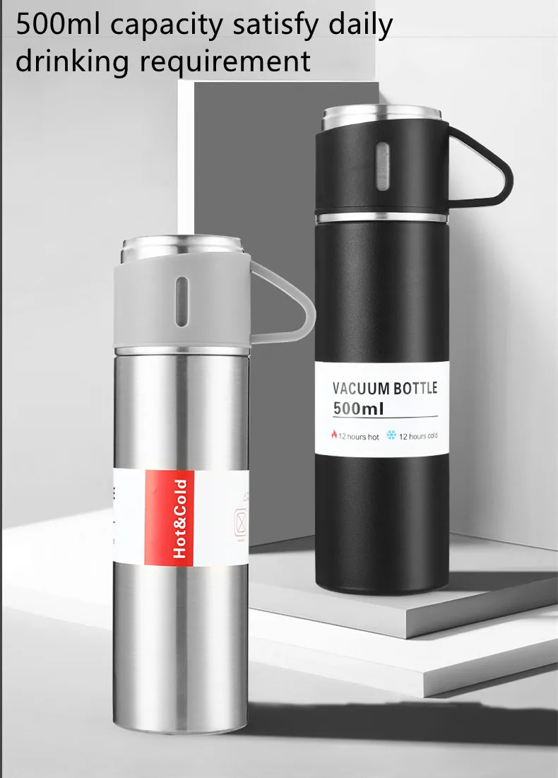 304 stainless steel vacuum thermos water bottle with custom logo for promotion