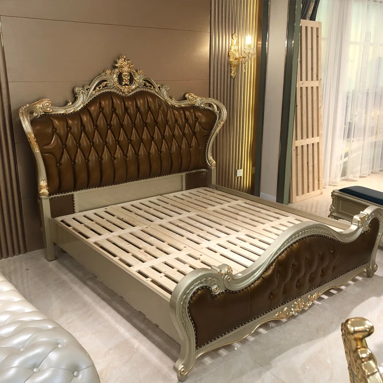 アンティーク高級ヨーロッパバロック式ベッドフレンチスタイル