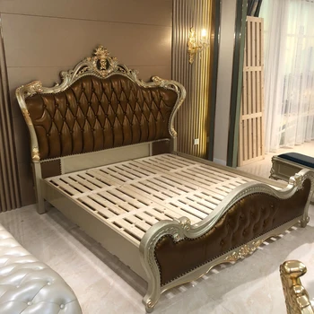 アンティーク高級ヨーロッパバロック式ベッドフレンチスタイル1616