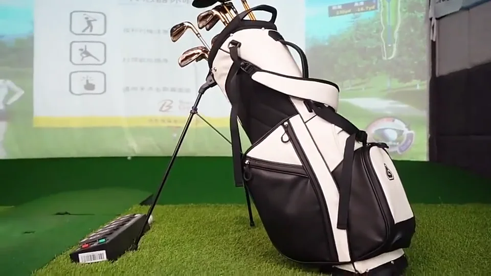 Golf Stand Bag Pu Leather Golf Bag Easy to Carry Golf Carry Bag with  Durable Zipper Lightweight Golf…See more Golf Stand Bag Pu Leather Golf Bag  Easy
