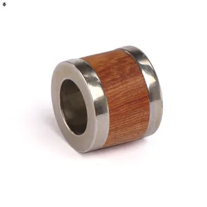 Custom Jewelry Men Wooden Stainless Steel Spacer Bead