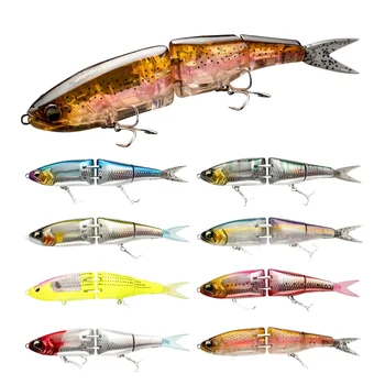 Floating Multi-Joint Trolling & Gliding Hard Minnow, Double Jointed Fishing Lure, 165mm / 135mm – Minnow – view 4