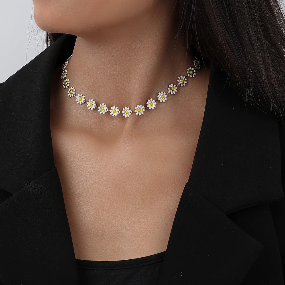 Dervivea Nero Perline Collana Girocollo Boho Stazione Di Cristallo Collana Clavicola Minimalista Cz Perline Collana Girocollo Fiore Toggle Chiusura Collana Catena Gioielli Per Donne E Ragazze
