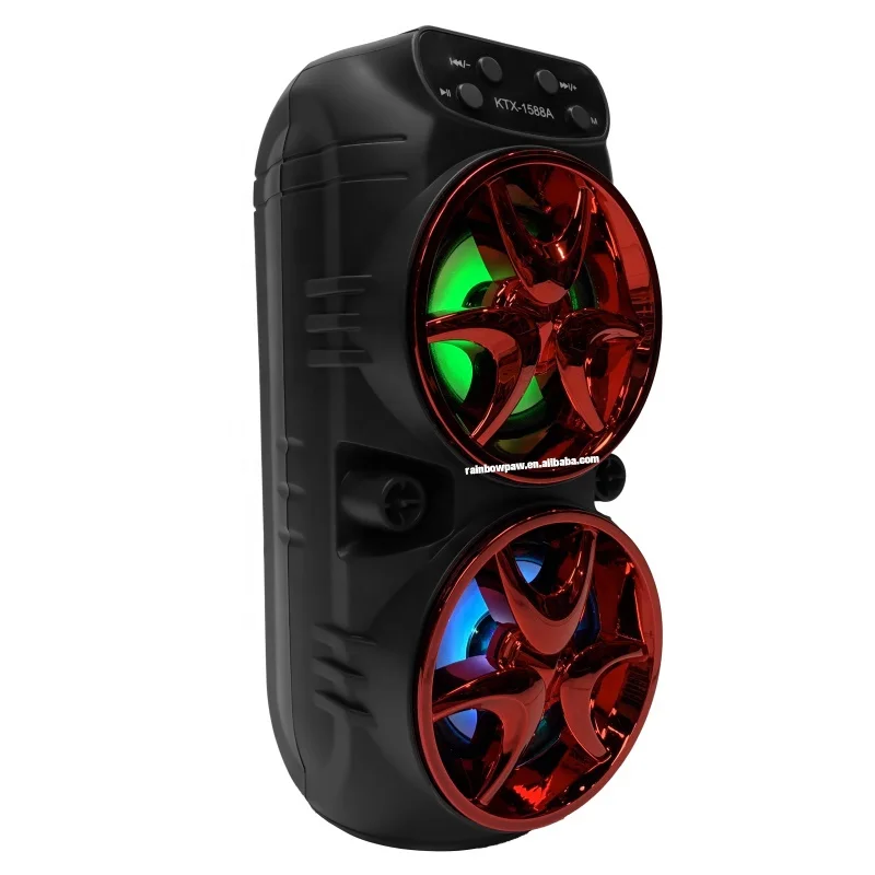 KTX-1588A Dual 3 Inch Portable Bluetooth Party Speaker with FM