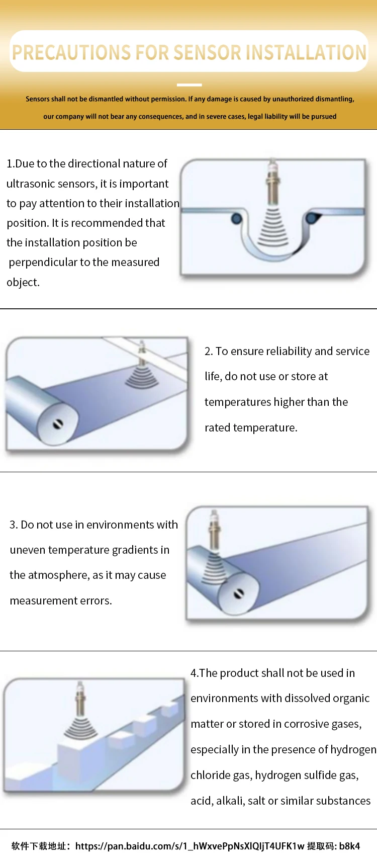 BXUAN waterproof  ultrasonic distance sensor rs485  non-contact   4  meters ultrasonic proximity sensor water level sensor details