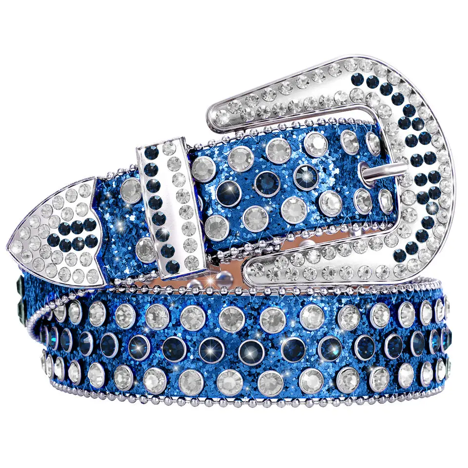 Source Cinturones de mujer con diamantes de imitación de diseñador de lujo  de cuero PU con cristales de diamantes brillantes para mujeres y niñas en  varios colores on m.alibaba.com