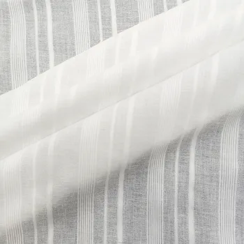 Spring and Summer Cotton Linen Vertical Stripe Jacquard Fabric Women's Shirt Dress and Children's Bedding Material