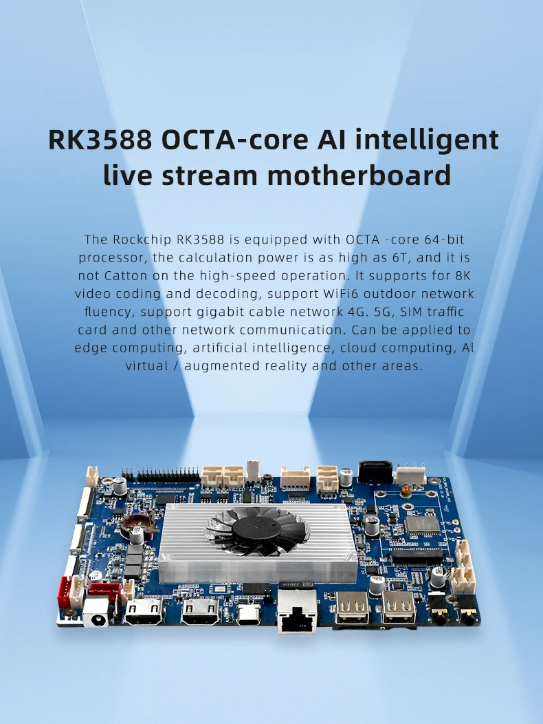 2023 New Design AI Embedded Mainboard with RK3588 2.4GHz Built-in 3D ...
