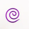 Spiral metal knitting needles - purple