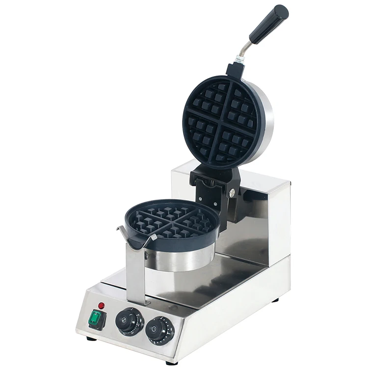 Single Heads Automatic Cake Waffle Making Rotary Commercial Belgian Waffle Pancake Machine