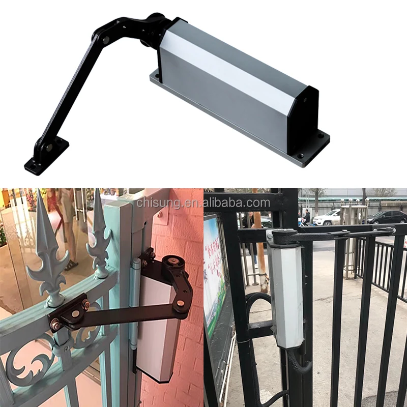 Automatic Remote Speed Adjustable DC24V Electric Swing Automatic Door Closer Metal Pull Arm Side Mount Flat Door Opener