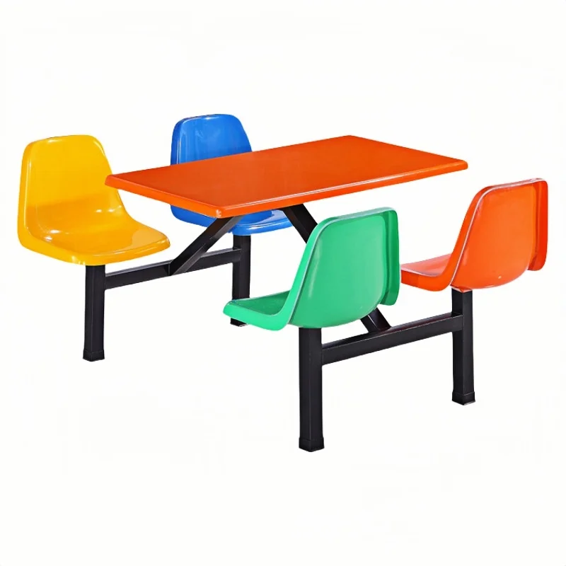 4-seater School Furniture Dining Table and Chair