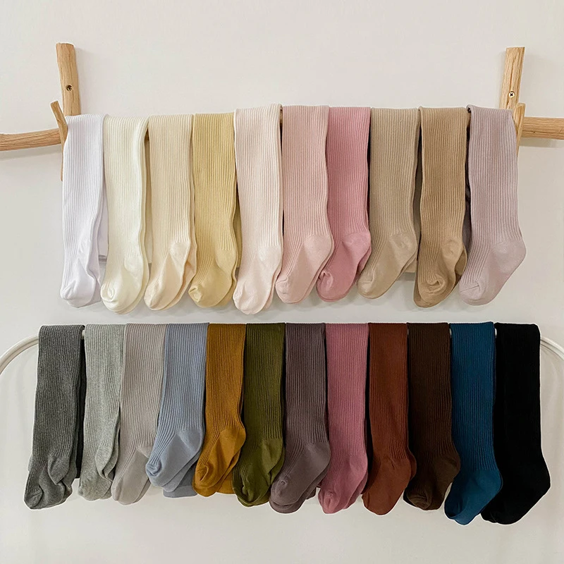 Оптовая продажа осенние и зимние двойные иглы детские колготки для девочек