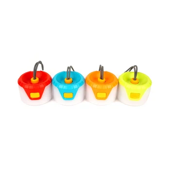 Factory New Design Portable Led Colourful Magnet 3Aaa Battery Lantern Camping Light For Outdoor
