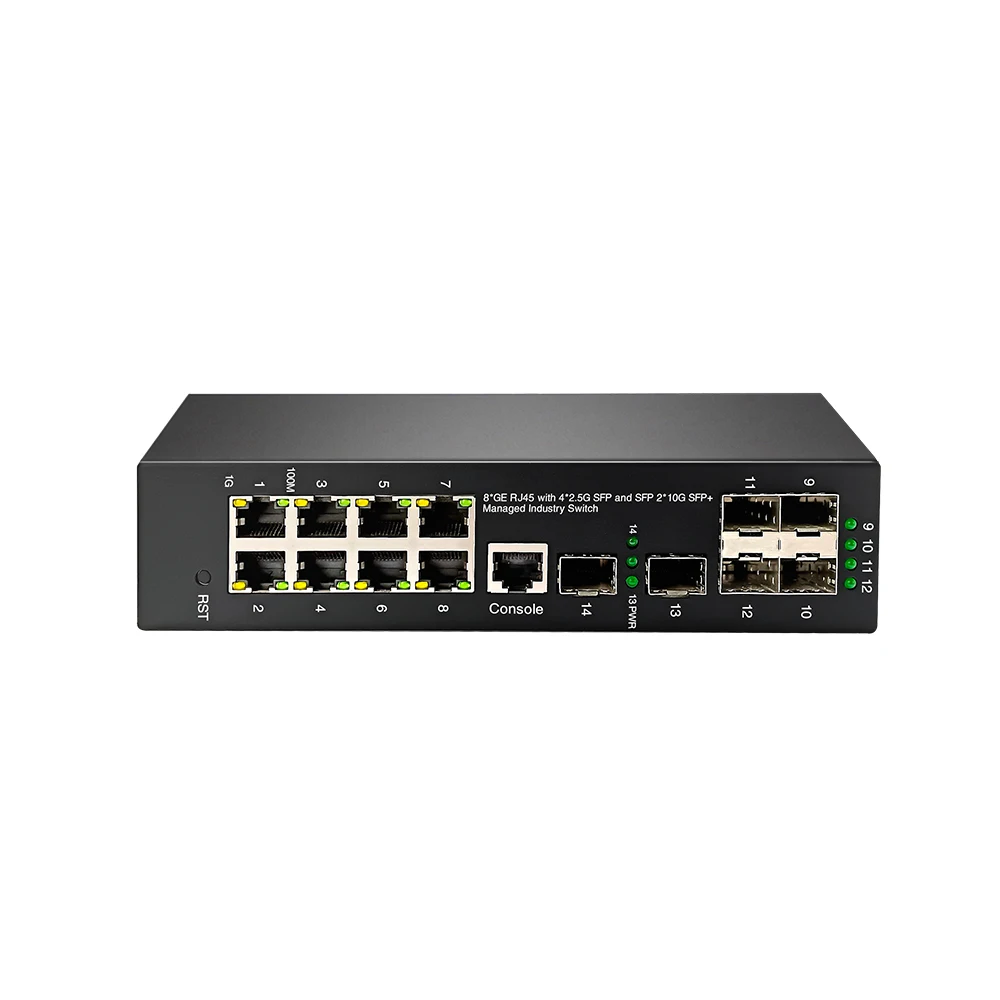 L2マネージドギガビット8ポートpoe産業用スイッチ4x2.5G SFP