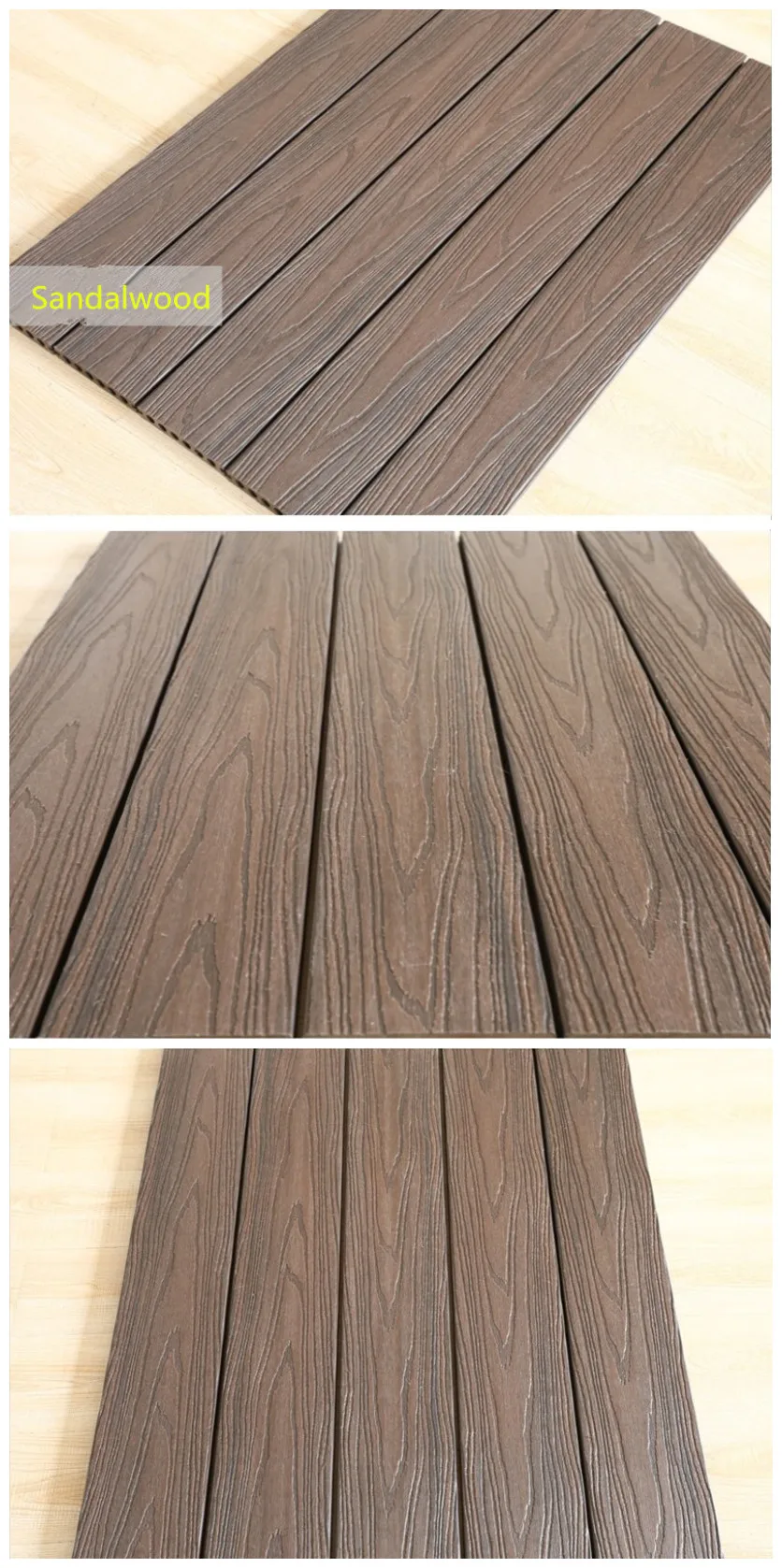 Terrasse High Quality Deep Embossed WPC  Decking Terrasse Composite Deck Floor