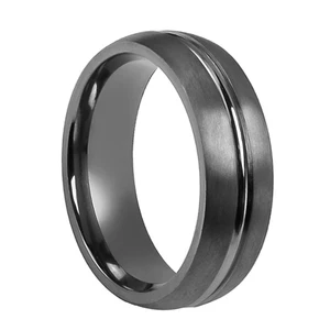 Tizti Jewelry Ring 8mm Mens Matte Finish Tantalum Wedding Bands Fashion Engagement Pure Tantalum Rings