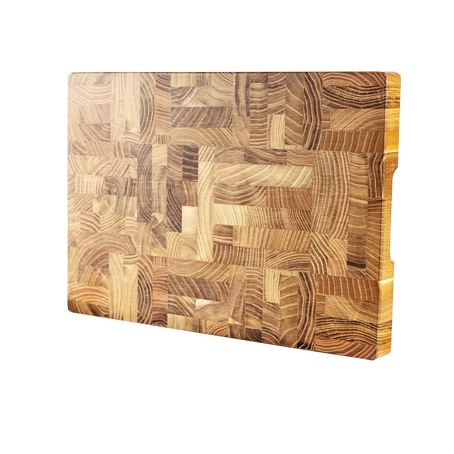 End Grain Teak Wood Cutting Boards Kitchen Chopping Board with Juice ...