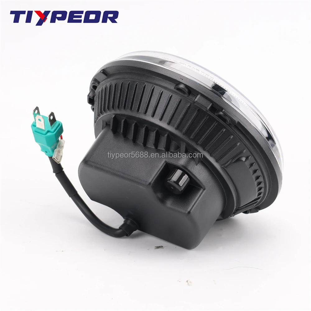 product tiypeor e mark dot 7 inch motor headlight for harley motorcycle lamp high performance projector round headlight for jeep jk-6