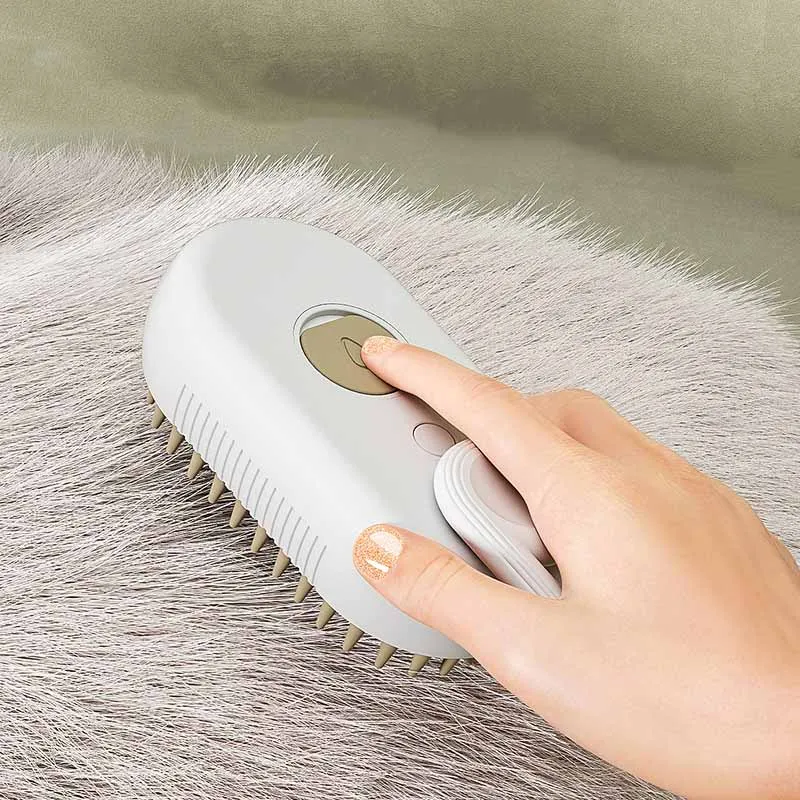 Cat Dog Pet Spray Massage Comb Anti Flying Bath Brush Hair Removal 3 In1 Cat Steamy Brush Self Cleaning Cat Steamer