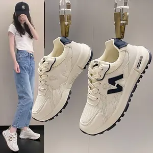 2026 Women's White Single Casual Shoes for Autumn Small Size Leisure Sports Court Sneakers Mesh Surface Breathable