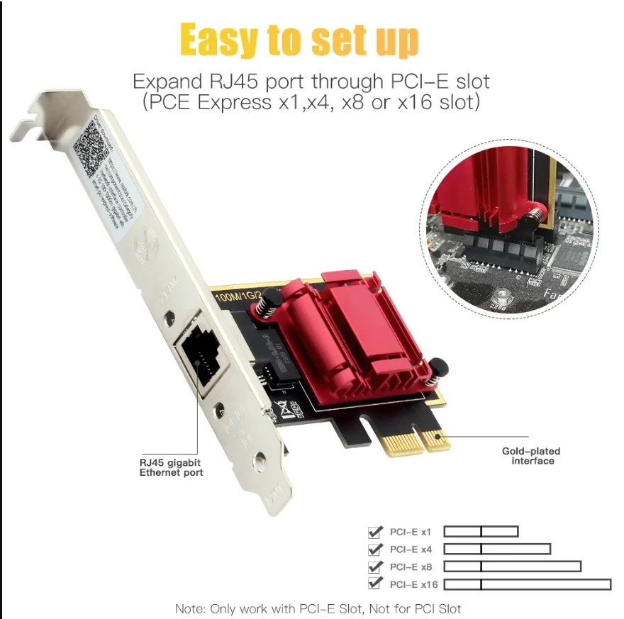Lisher PG-1225-V Gigabit Ethernet PCI-E Scheda di rete 10/100/2500Mbps 1Gbps/2.5Gbps RJ45 LAN PCIe Adattatore per PC Lisher PG-1225-V Gigabit Ethernet PCI-E Scheda di rete 10/100/2500Mbps 1Gbps/2.5Gbps RJ45 LAN PCIe Adattatore per PC
