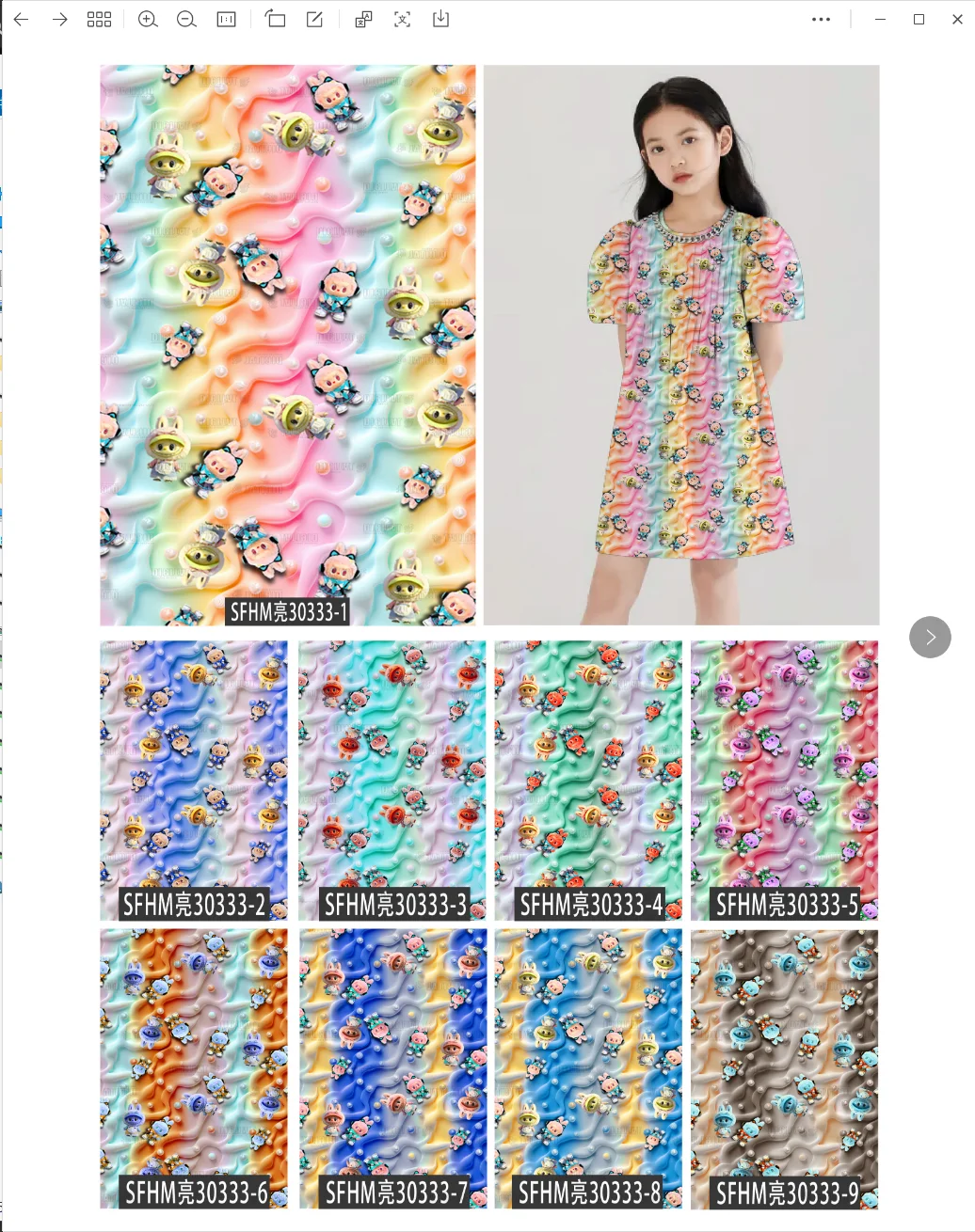 100% Viscose Rayon Slub Fabric Elephant Digital Printing Textile Carton Design Spun Rayon Fabric for Child Summer Dress