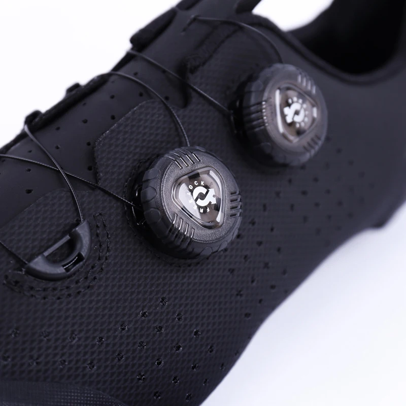 Brand Series Men's Women's Carbon Fiber Road Bike Cycling Lock Shoes Breathable Heat-Dissipating Double Knob Lock Shoes Sports