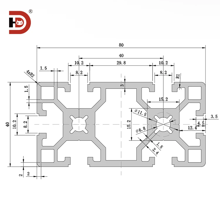 product 4080 industrial extruded aluminum profiles aob05 4080e automation equipment frame assembly line aluminum alloy profiles-3