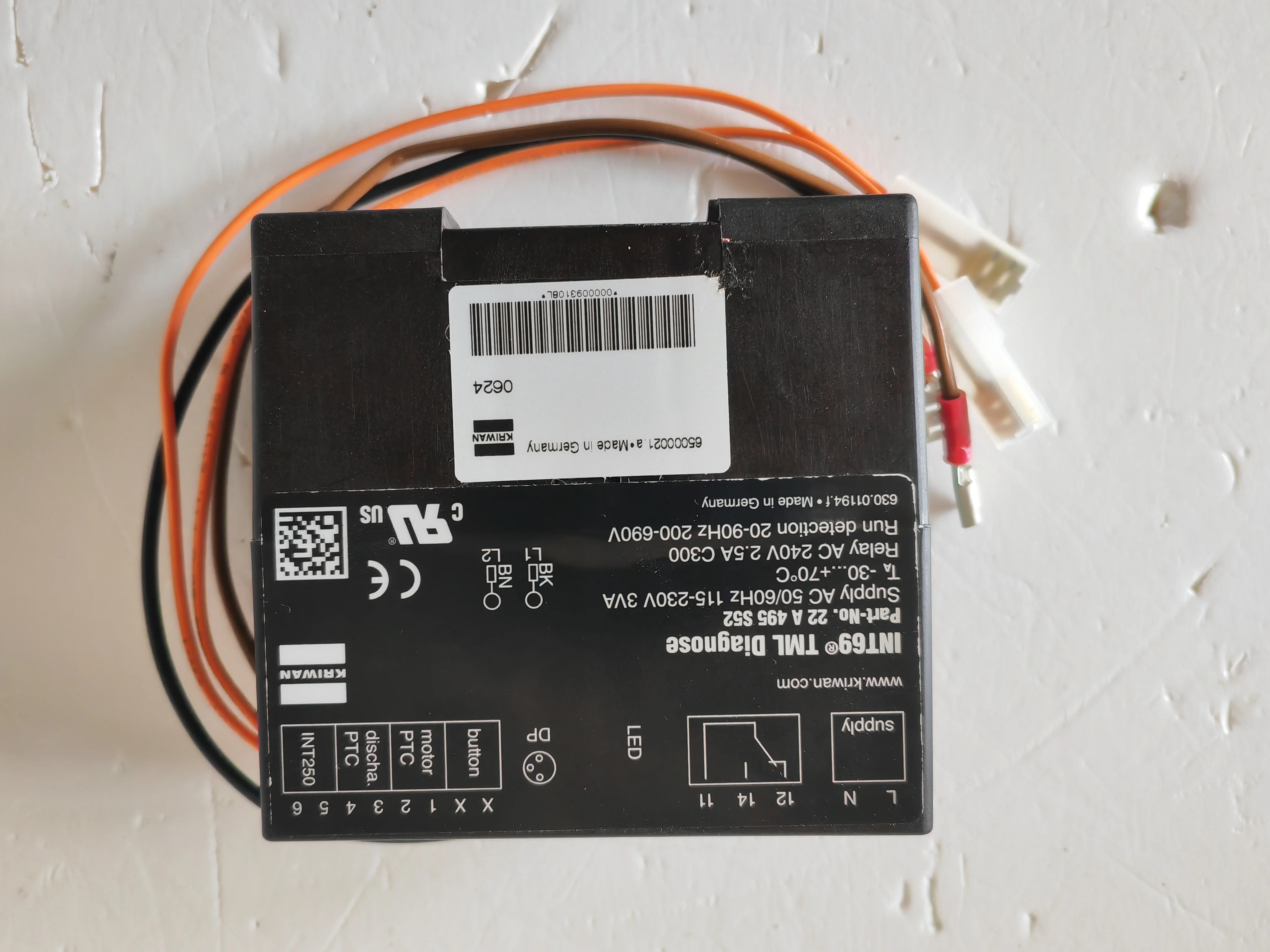 KRIWAN Air Conditioner Compressor Motor Protector INT69 FSY 22A 631 S21  Motor Protector  Compressor Protection Module