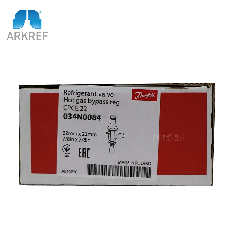 Danfoss Hot Gas Bypass Regulator and Liquid Gas Mixer Refrigerant Valve Hot Gas Bypass Reg CPCE 22  034N0084