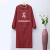 Long cotton plaid, crooked bear red plaid