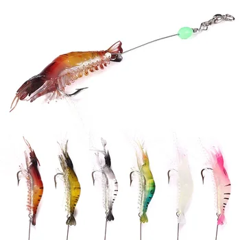 14pcs Glow In The Dark Shrimp Fishing Lures - Soft Baits With Hooks For Freshwater & Saltwater - View #5
