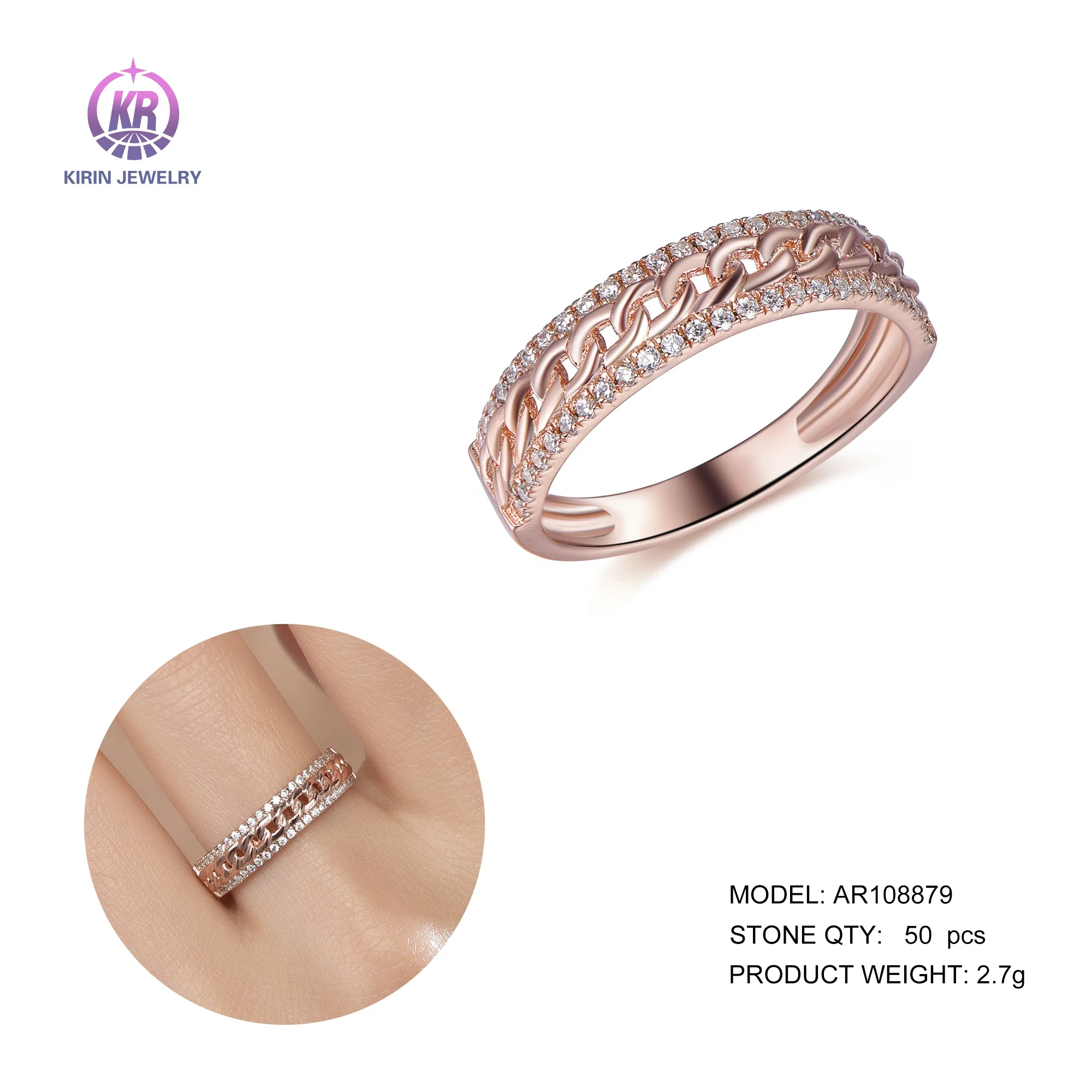 women 18k rose yellow gold plated rings 925 sterling silver rose gold rings frmen twisted rose gold ring