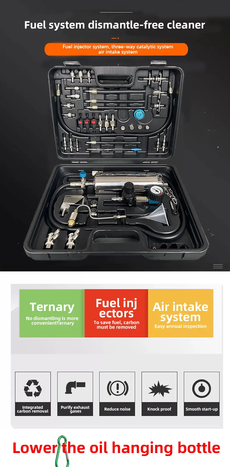 Автомобильный комплект для очистки топливных форсунок и тестер с Корпусами бензиновых автомобилей