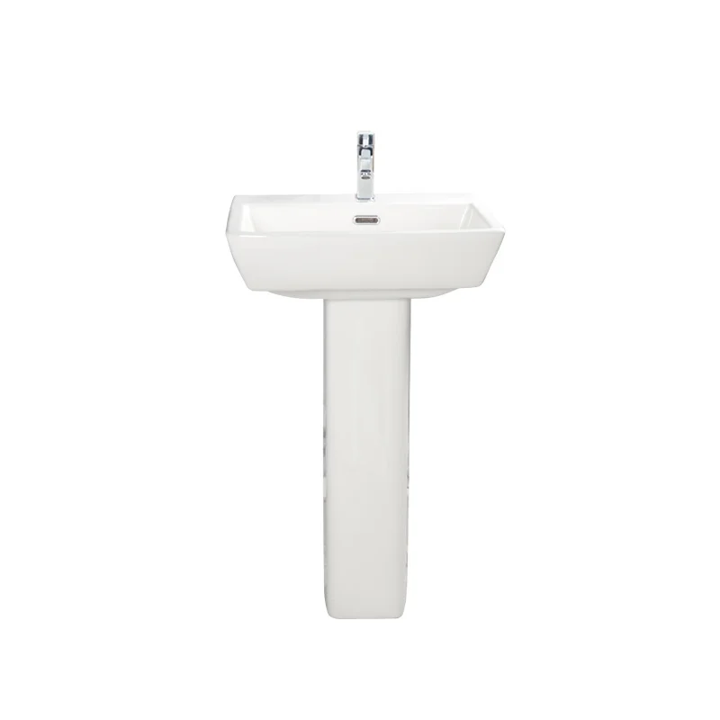 Various Specifications Wash Hand Basin Pedestal Free Standing Basin Lavatory Sink Ceramic Shampoo Rectangular New Wash Basin