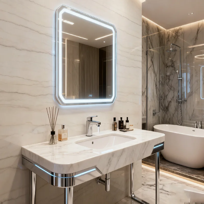 Polished China White Marble Bathroom Vanities with Sink Top for Bathroom Sink Bathroom Cabinet Bathroom Marble Vanities