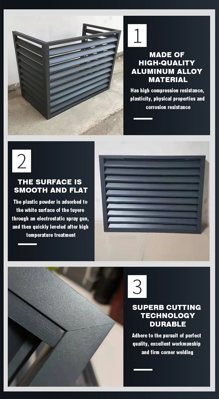 Customized Aluminum Decorative Exterior Outdoor Ac Unit Protective