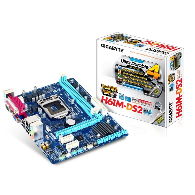 H61M-DS2　未使用品 GIGABYTE Intel H61M-DS2 中古マザーボード Intel LGA1155 ソケット