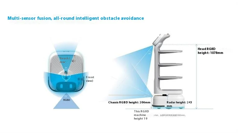 Youbao Commercial Delivery Robot with Welcome Sensor Smart Food Tray for Marketing Advertising details